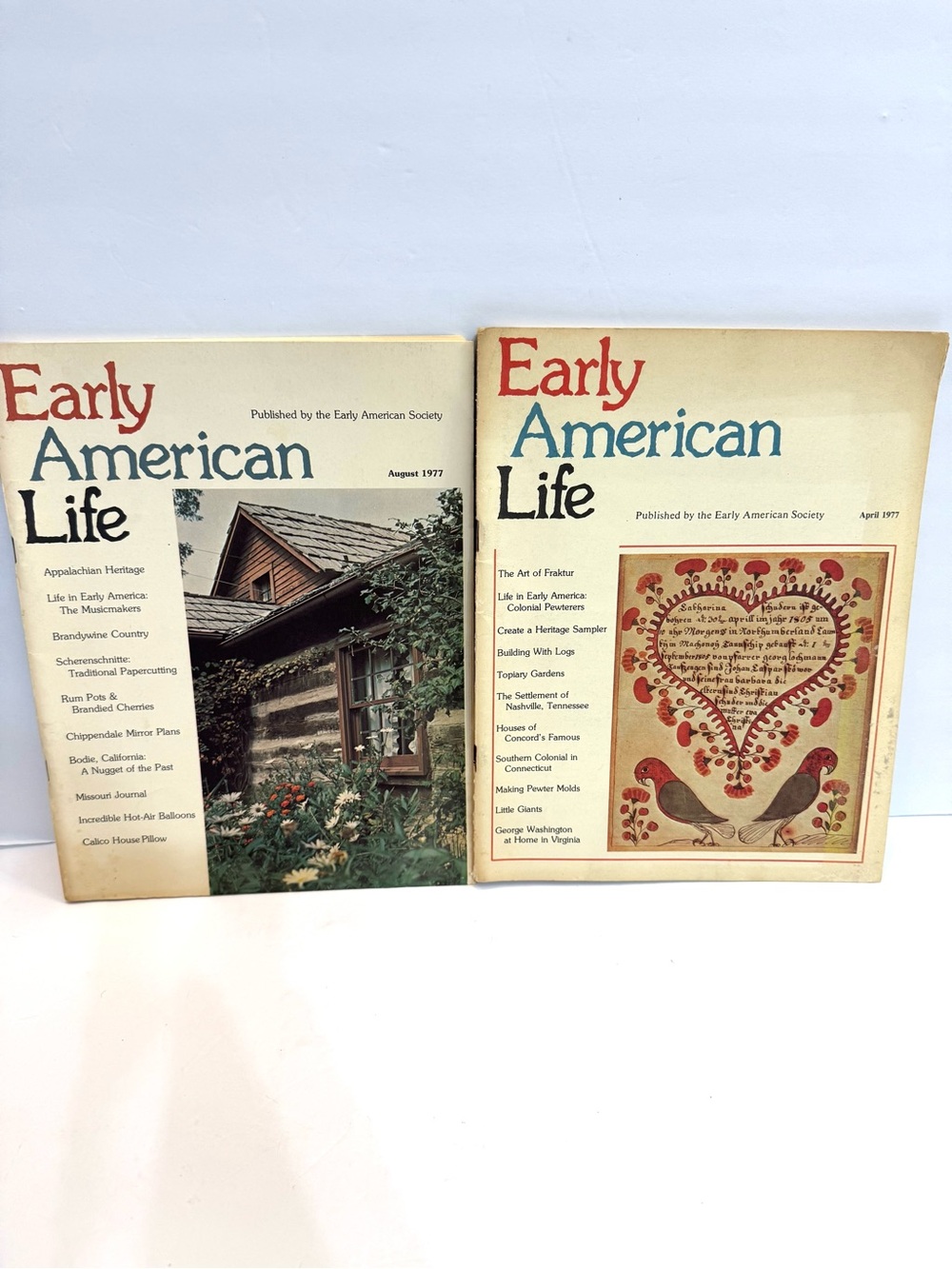 2 Vintage Early American Life Magazines 1977